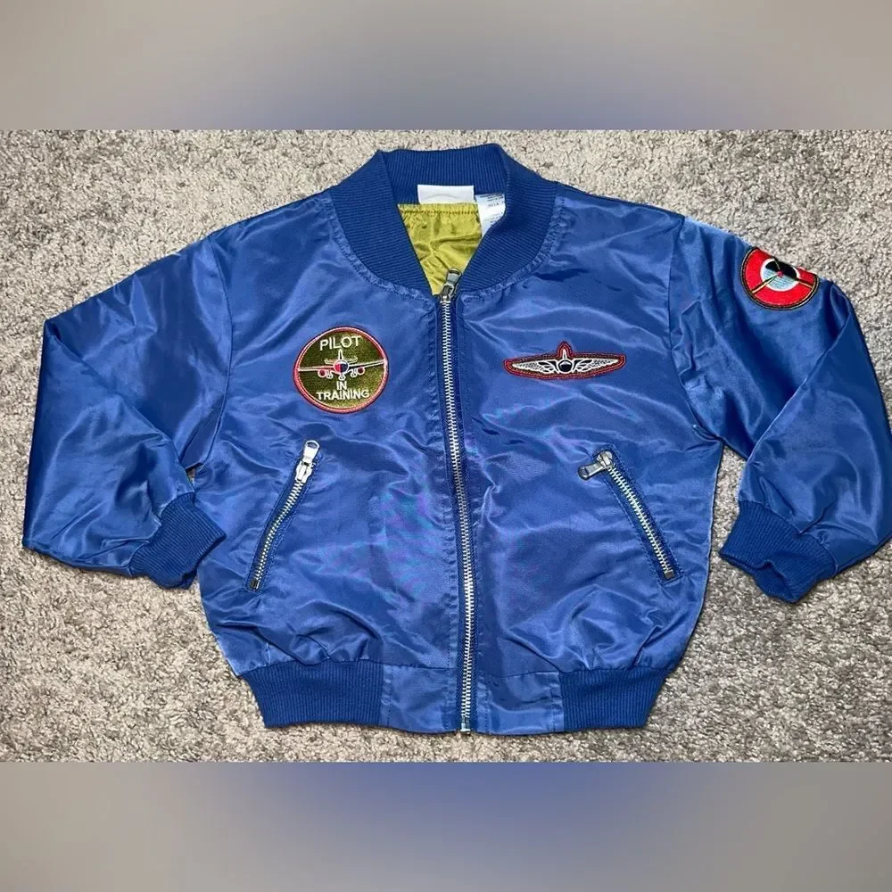 Kids Blueberi Boulevard Pilot Bomber Jacket‎ Size 3T